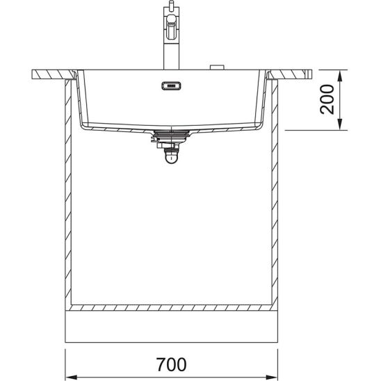 Conjunto fregadero de granito Franke Maris 125.0686.723, grifo de cocina Franke Lina 115.0693.229