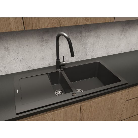 Conjunto fregadero de granito Grohe K700 31654AP0, grifo de cocina Oltens Litla 35204300