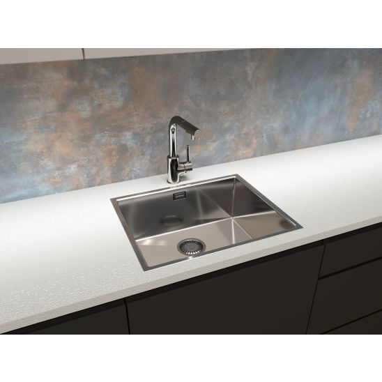 Conjunto fregadero de acero Oltens Stalvask 71101300, grifo de cocina Oltens Myvat 35205100