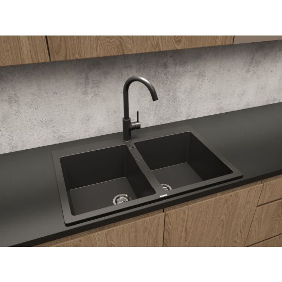 Conjunto fregadero Tectonite Franke Orion 114.0286.441, grifo de cocina Oltens Skafta 35206300