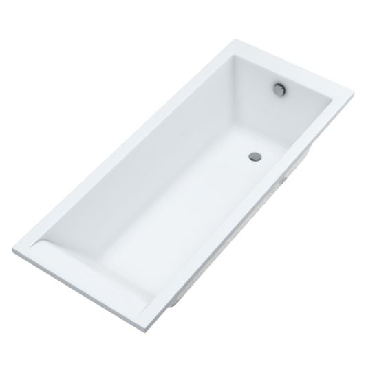 Conjunto mampara de bañera Oltens Sela 23202100, bañera rectangular Oltens Langfoss 10001900