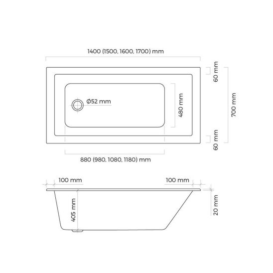 Conjunto mampara de bañera Oltens Sela 23202100, bañera rectangular Oltens Langfoss 10001900