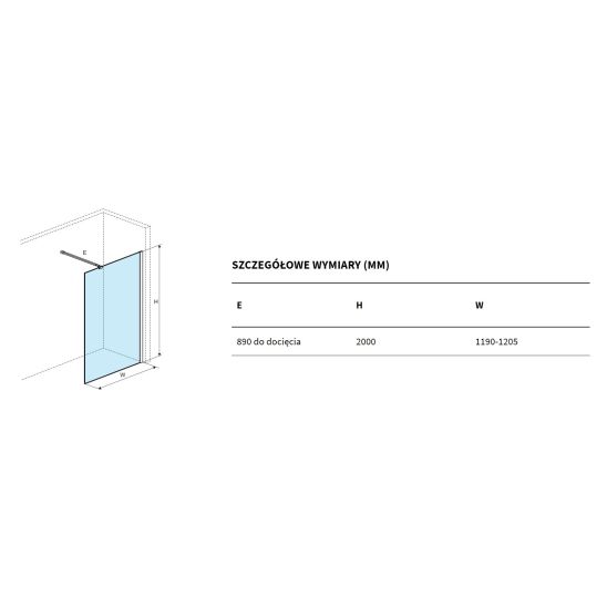 Conjunto mampara de ducha walk-in Excellent Vidoq KAEX.1507.930.LP.CR, mampara de ducha walk-in Excellent Vidoq KAEX.1506.1200.LP.CR