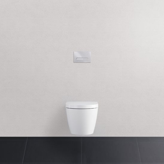 Conjunto taza de inodoro con asiento de cierre suave Duravit ME by Starck 45300900A1, marco empotrado Duravit DuraSystem WD1029000000, WD5009021000