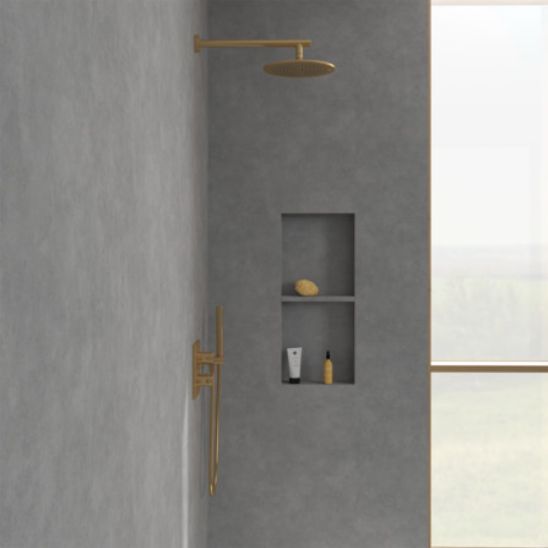 Conjunto grifo de bañera y ducha Villeroy & Boch Universal Taps & Fittings TVD00065300076, ducha con efecto lluvia Villeroy & Boch Universal Showers TVC00000100076, TVD00065100000, TVS10900600076, TVC00045800076, TVC00045351076, TVC00045600076, TVC0000350
