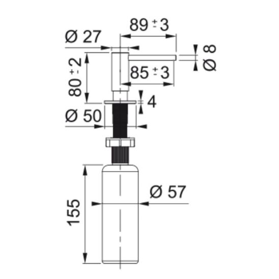 Conjunto grifo de cocina Franke Eos 115.0681.244, dispensador de líquidos Franke Atlas 112.0717.105