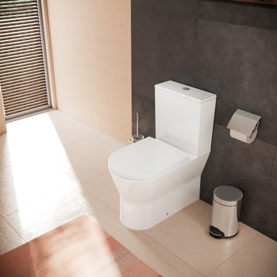 Conjunto taza de inodoro Hansgrohe EluPura S 62024450, tapa de inodoro Hansgrohe EluPura Original S 60148450