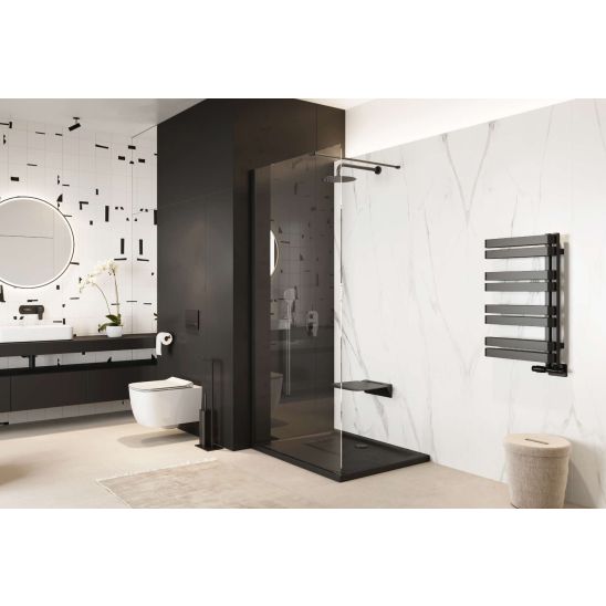 Conjunto mampara de ducha walk-in Excellent Vidoq KAEX.1507.830.LP.BL, mampara de ducha walk-in Excellent Vidoq KAEX.1506.1000.LP.BL