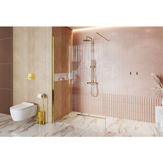 Conjunto kit de montaje Excellent Vidoq KAEX.1519.CB, mampara de ducha walk-in Excellent Vidoq KAEX.1512.0785.2000.06.01