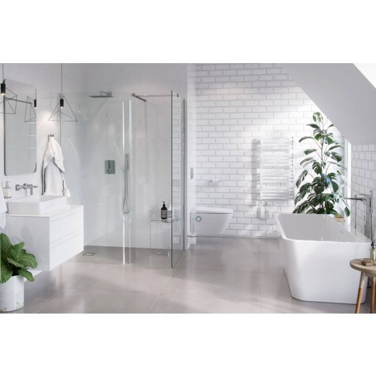 Conjunto mampara de ducha walk-in Excellent Vidoq KAEX.1507.930.LP.CR, mampara de ducha walk-in Excellent Vidoq KAEX.1506.900.LP.CR