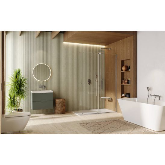 Conjunto kit de montaje Excellent Ortigo KAEX.5012.1014.GL, mampara de ducha Excellent Ortigo KAEX.5022.1000, KAEX.5007.01.1200.LP2/2, KAEX.5007.01.1200.LP1/2, KAEX.5022.GL