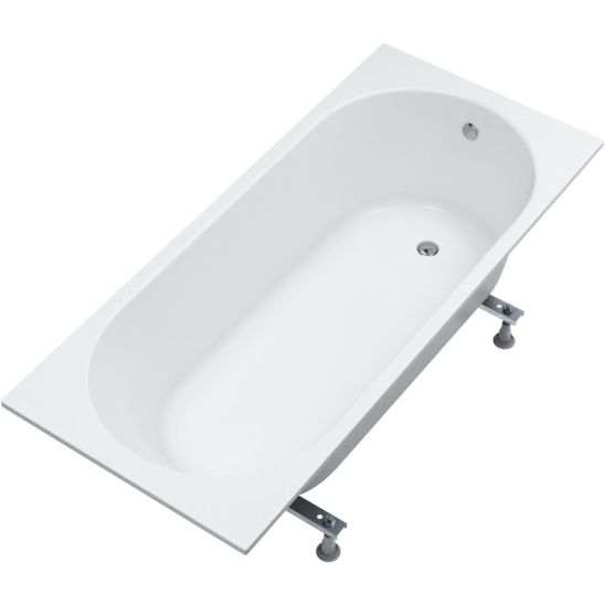 Conjunto bañera rectangular Oltens Lykke 10010000, sifón para bañera Oltens Oster 03001100