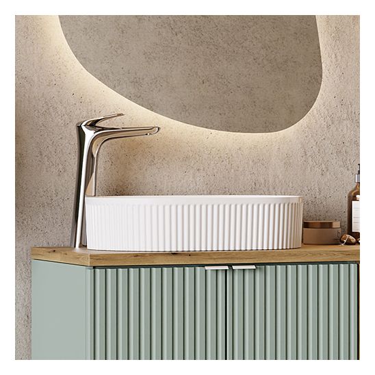 Conjunto armario Comad Nova Oak NOVA OAK A 82-80-2S, lavabo Comad Beyond BEYOND 5 WHITE ( E-6564 ), NOVA OAK A 89-80