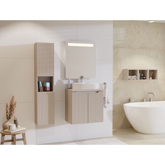Conjunto armario Comad Nova Cashmere NOVA CASHMERE 82-60-2S, lavabo Comad Beyond BEYOND 5 WHITE ( E-6564 ), NOVA OAK A 89-60