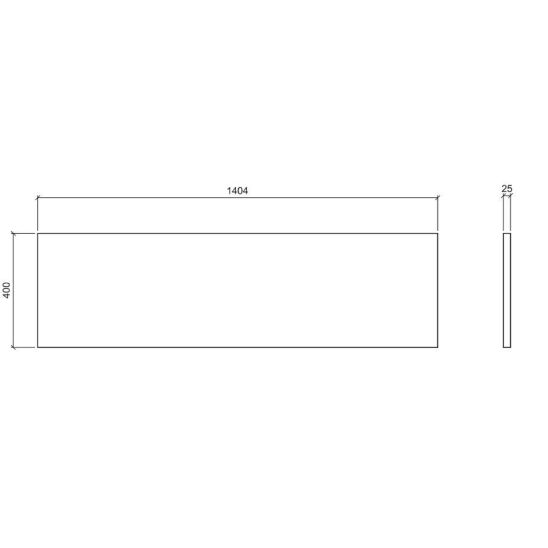 Zestaw Comad Nova Oak/White szafki 60 cm, 60 cm i 20 cm wiszące dąb z blatem meblowym 140 białym SET-NOA B WHITE 140CM D