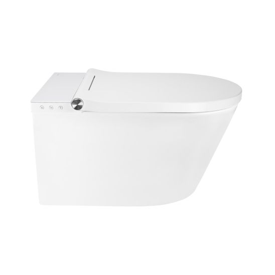 Conjunto inodoro con función de bidé Oltens SmartFrisk 42038000, marco empotrado Oltens Triberg 50001000, 59019000