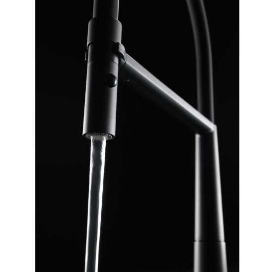 Conjunto grifo de cocina Franke Icon Semi-Pro 115.0690.598, dispensador de líquidos Franke Active SM 119.0547.906