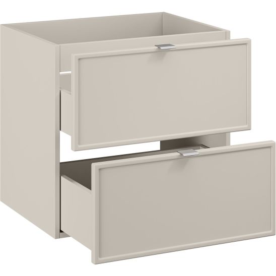 Conjunto armario Comad Bella Cashmere BELLA CASHMERE 82-60-46-2S, lavabo Comad Fly FLY WHITE GLOSS UM 60-46 DP ( E-8073-60 )
