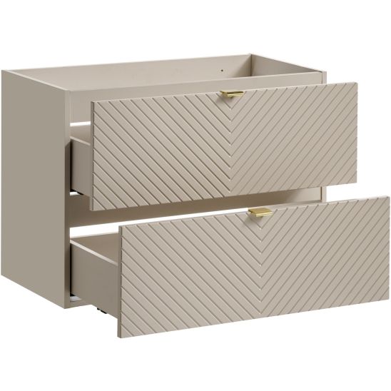 Conjunto armario Comad Viva Cashmere VIVA CASHMERE 82-80-2S, lavabo Comad Dance White CFP-8009DANCE80DP