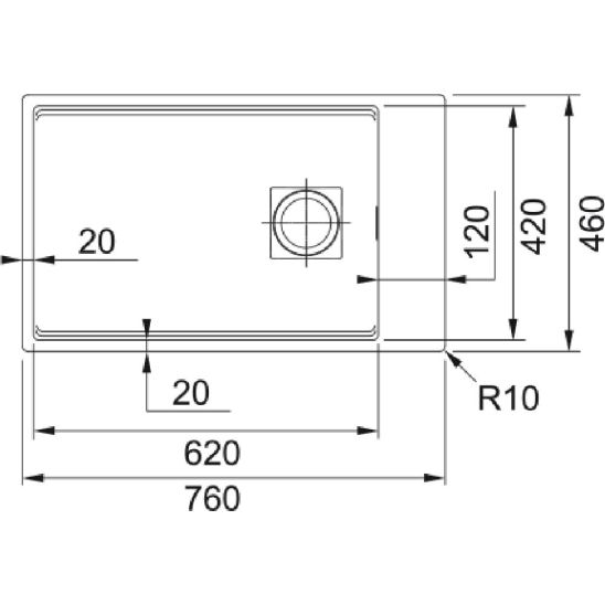 Conjunto fregadero de granito Franke Kanon 125.0721.161, grifo de cocina Franke Eos 115.0590.044
