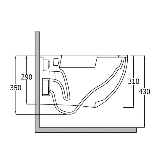 Conjunto taza de inodoro con asiento de cierre suave Kludi Resa D 24WCSET43, marco empotrado Kludi Unifix 79300