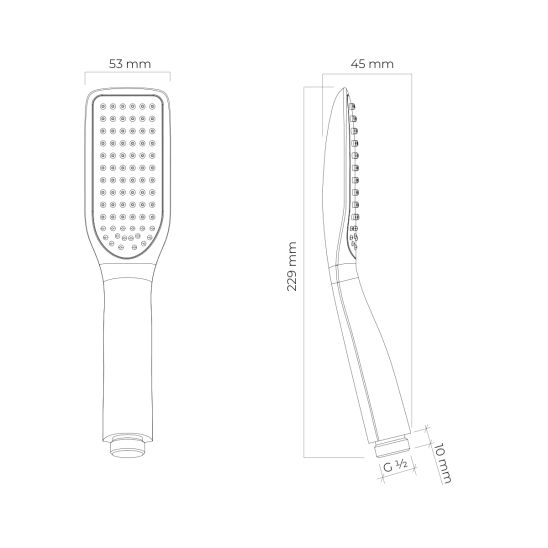 Conjunto grifo para ducha Oltens Hadsel 33106400, codo de conexión a pared Oltens Skar 39306400, 37200400, 37111400