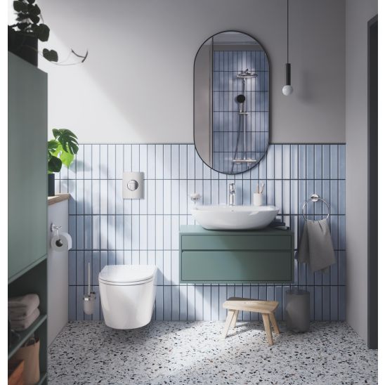 Conjunto taza de inodoro con asiento de cierre suave Grohe Start 103848SH00, marco empotrado Grohe Solido 38971000, 38966KV0