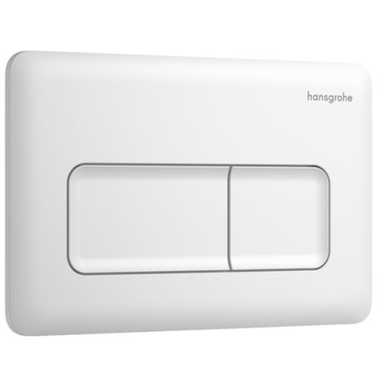 Conjunto taza de inodoro con asiento de cierre suave Hansgrohe EluPura Original S 60288450, marco empotrado Hansgrohe iFrame universal 01022180, 66001700