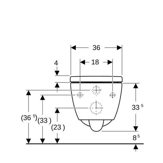 Conjunto taza de inodoro con asiento de cierre suave Geberit iCon 503.046.00.1, marco empotrado Geberit Duofix 111.320.00.6, 111.815.00.1, 156.050.00.1