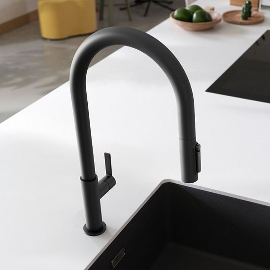 Conjunto grifo de cocina Franke Maris Slim Clear Water J Pull-Out 120.0730.911, filtro para fregadero Franke Clear Water 133.0284.025