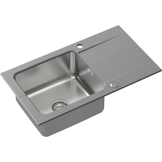 Conjunto fregadero de granito y acero Quadron Edward FUS_E7844SZ_3623500BS, inserto para escurridor Quadron Q R3825GR_MP