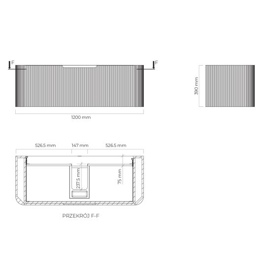 Conjunto armario Oltens Hamnes 60025900, encimera sobre armario Oltens Hamnes 63015060