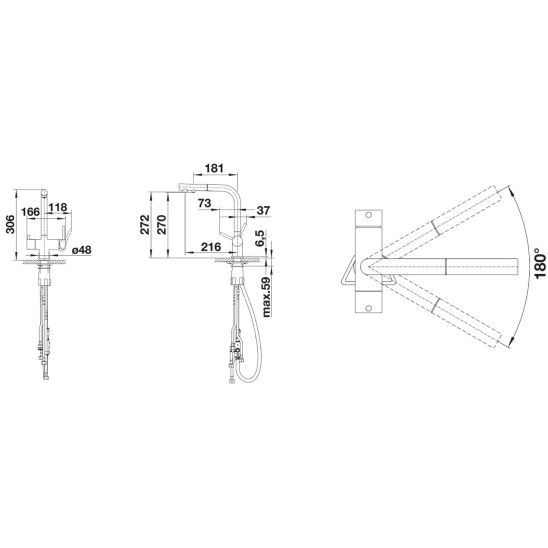 Conjunto grifo de cocina Blanco Fontas-S II 526947, filtro para fregadero Blanco Soft 527453