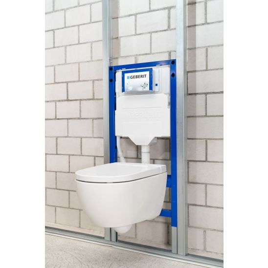 Conjunto conjunto taza de inodoro + tapa Geberit iCon 503.048.00.1, marco empotrado Geberit Duofix 111.320.00.6