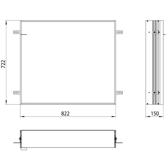 Conjunto armario Kronenbach Cube 2.0 KB100205CR, marco para instalación empotrada de espejo Colador para desagüe Kronenbach Cube 2.0 NU1000030NU