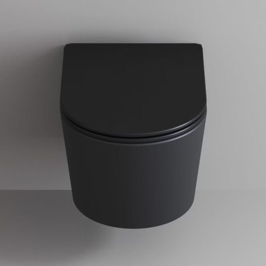 Conjunto taza de inodoro Kronenbach Tube KB100082MB, tapa de inodoro Kronenbach Tube KB100083MB