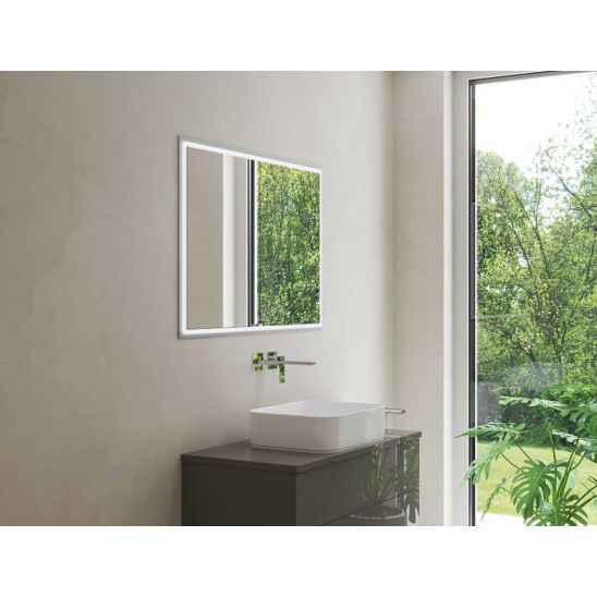 Conjunto armario Kronenbach Cube 2.0 KB100204CR, marco para instalación empotrada de espejo Colador para desagüe Kronenbach Cube 2.0 NU1000029NU