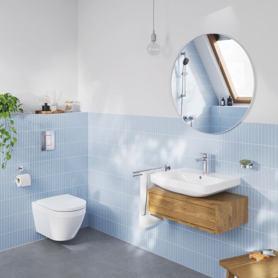 Conjunto taza de inodoro con asiento de cierre suave Grohe Euro Ceramic 102510SH00, marco empotrado Grohe Solido 38971000, 38732SH0