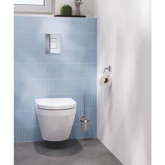 Conjunto taza de inodoro con asiento de cierre suave Grohe Euro Ceramic 102509SH00, marco empotrado Grohe Solido 38971000