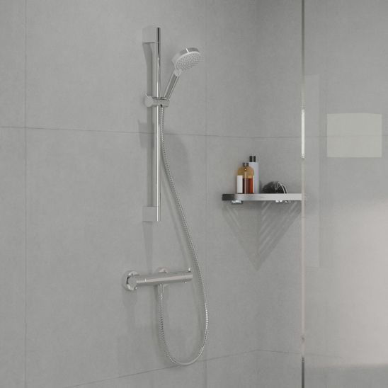 Conjunto grifo para ducha Hansgrohe Vernis Blend 71640000, grifo para lavabo Hansgrohe Vernis Blend 71580000, 26279000