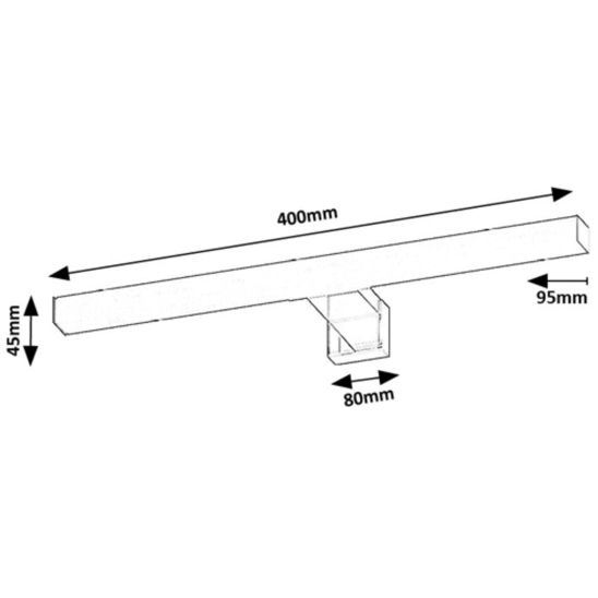 Conjunto espejo Deante Silia ADI_N851, lámpara de pared Rabalux Oliro 75051