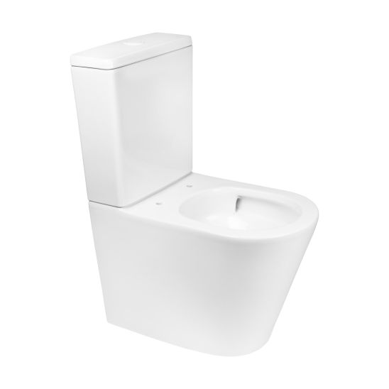 Conjunto taza de inodoro compacto Oltens Jog 44500000, tapa de inodoro Oltens Hamnes 45111000