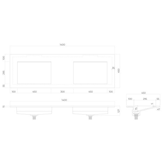 Conjunto lavabo Oltens Stila 40206900, armario Oltens Lun 60040000