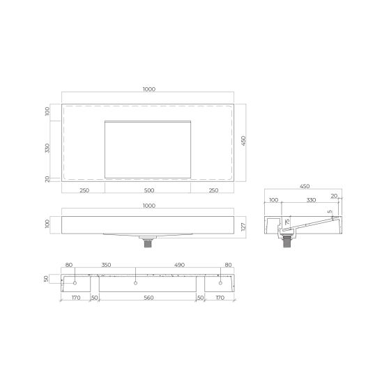 Conjunto lavabo Oltens Stila 40003000, armario Oltens Lun 60034060