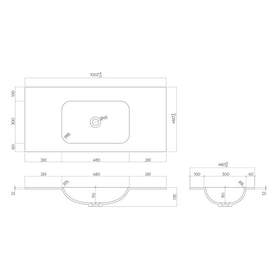 Conjunto armario Oltens Lun 60029060, lavabo Oltens Kalla 40211000