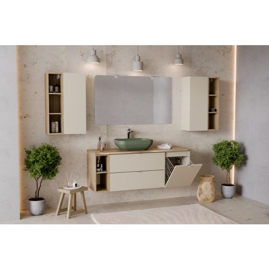 Conjunto armario Comad Dalia Cashmere DALIA CASHMERE 82-60-46-2S, encimera sobre armario Comad Nordic Cremona CREMONA 89-80-46 M, CREMONA UN 81-20-44