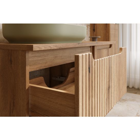 Conjunto armario Comad Nova Coast Evoke NOVA COAST EVOKE 82-50-40-2S, lavabo Comad Gaja UN-GAJA35-SW 78570A(35), NOVA OAK A 89-50
