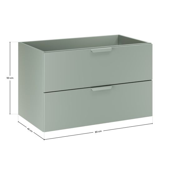 Conjunto lavabo Comad Lava UM-CFP LAVA 80D DP, armario Comad Aster Green ASTER GREEN 82-80-46-2S