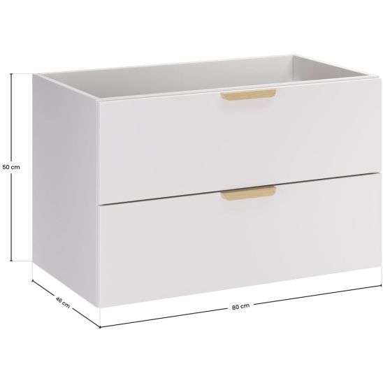 Conjunto armario Comad Aster White ASTER WHITE 82-80-46-2S, encimera sobre armario Comad Nordic Cremona CREMONA 89-80-46 M