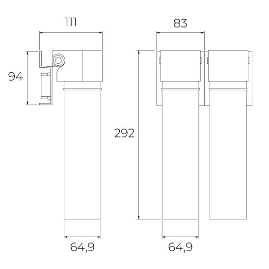 Conjunto grifo para filtro de agua Teka Uni 116080001, filtro para fregadero Teka TWF 118510001